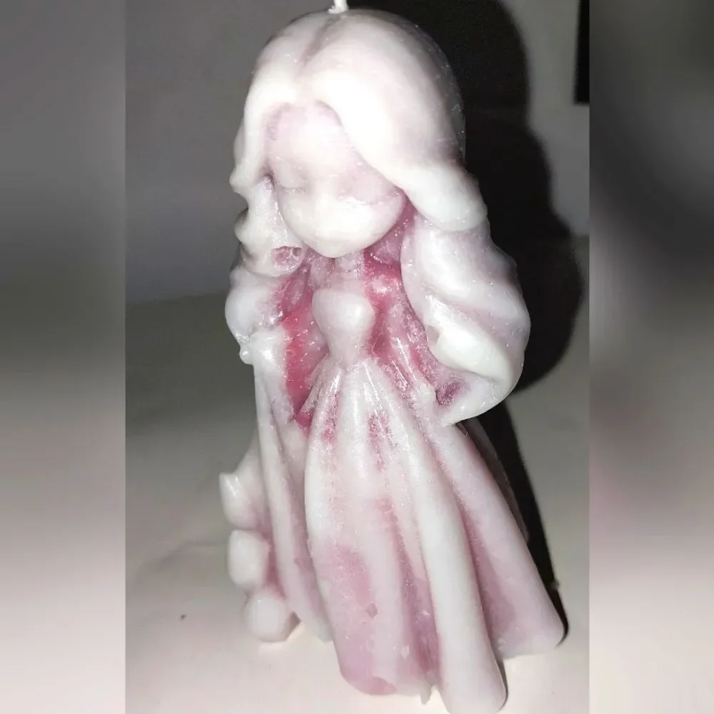 Hand crafted limited edition whimsical princess candle